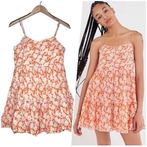 Urban Outfitters | Women | Hanna Babydoll Floral Mini Dress | Size Medium